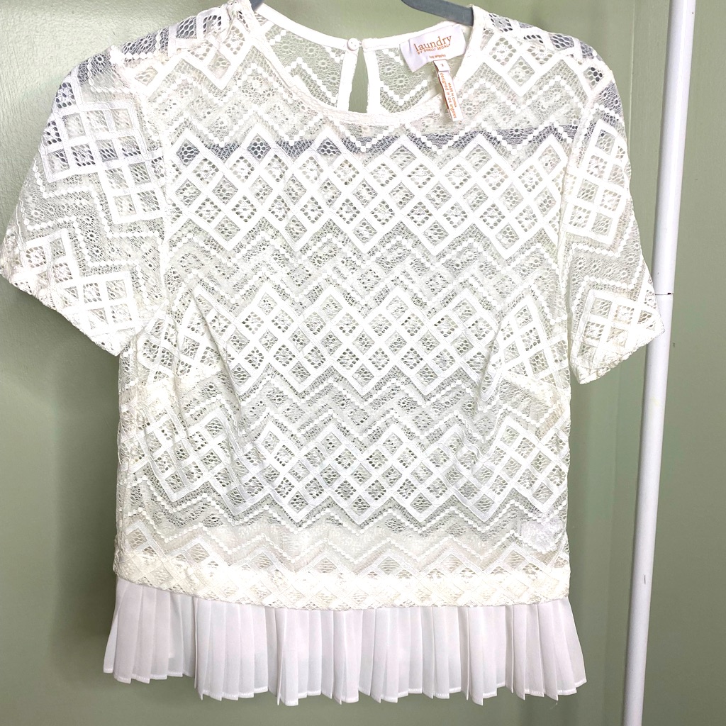 Laundry Eye-Lit White Blouse